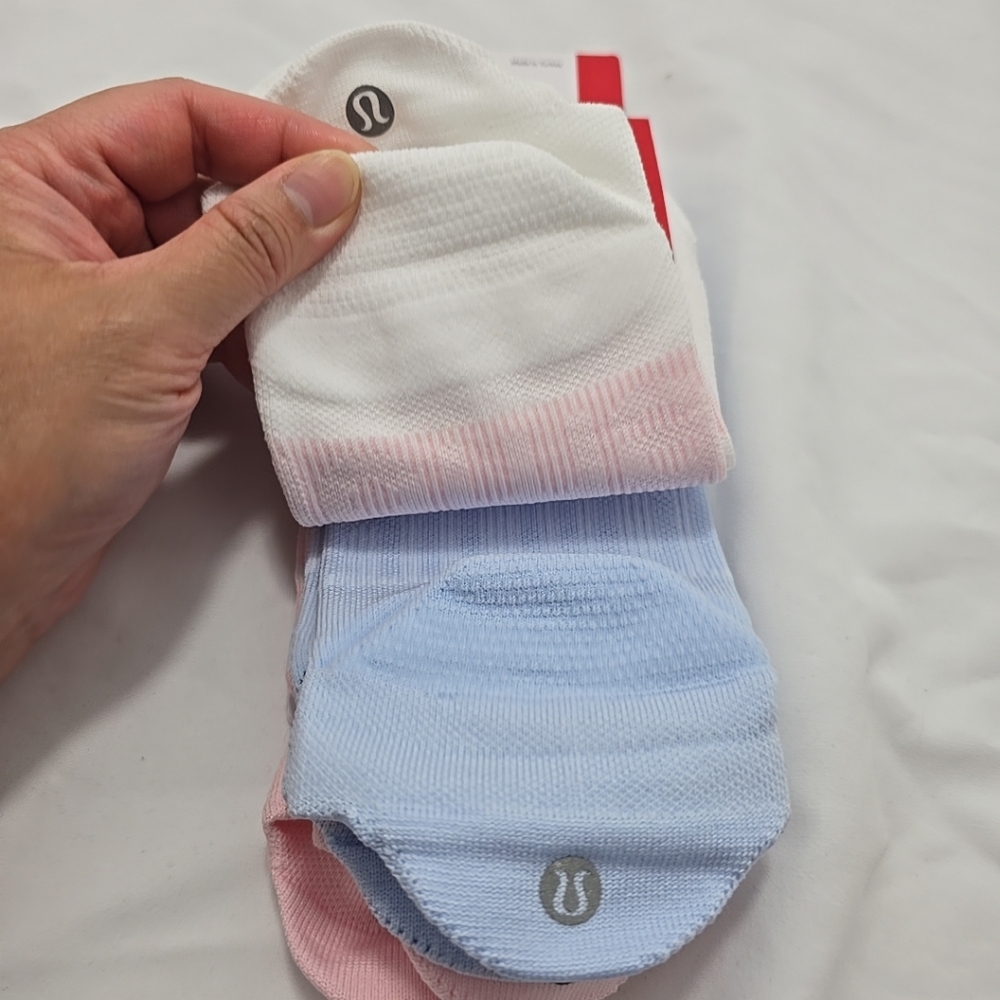 NWT Lululemon Training Power Stride Socks Light Cushion Tab Length Large Women - Picture 3 of 5